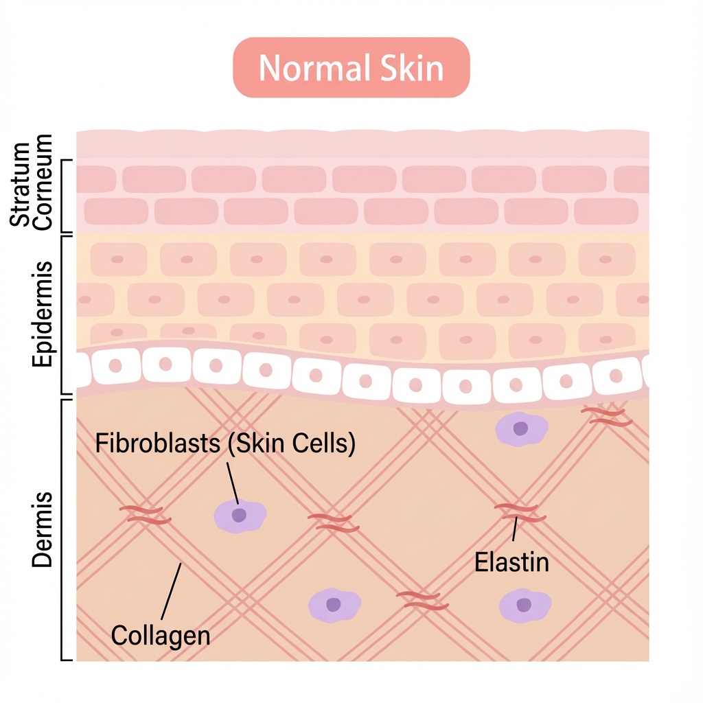 糖化（AG E化）していないコラーゲン画像