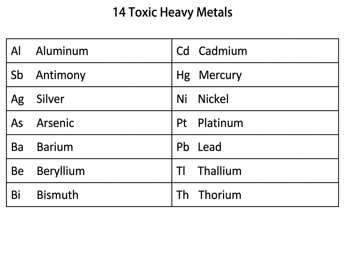 有害重金属14元素+必須&参考